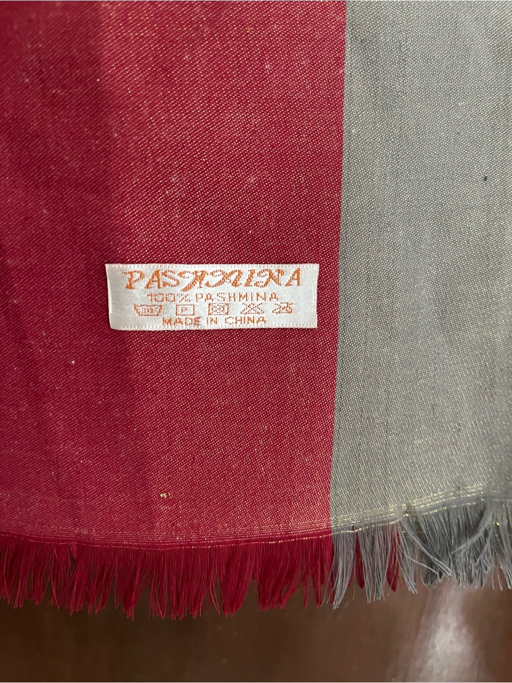 Two-Tone Red and Gray Women’s Skirt